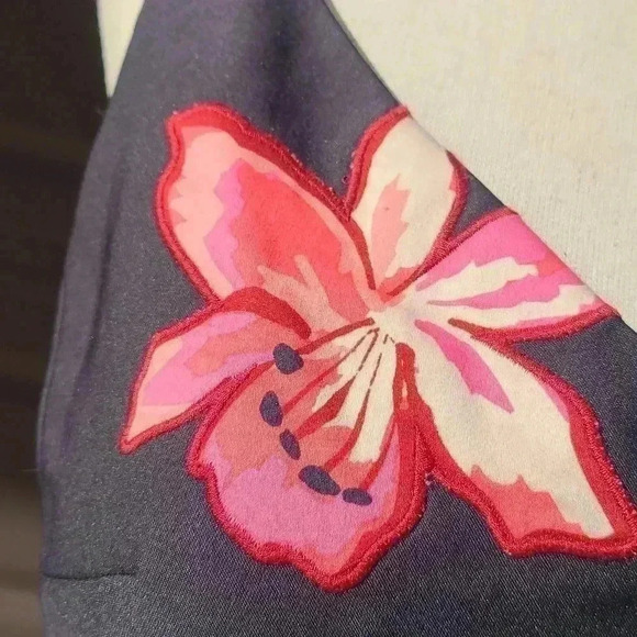 NWOT Kate Spade Black Tiger Lily Applique Fit & Flare Dress sz 4 - Picture 12 of 16